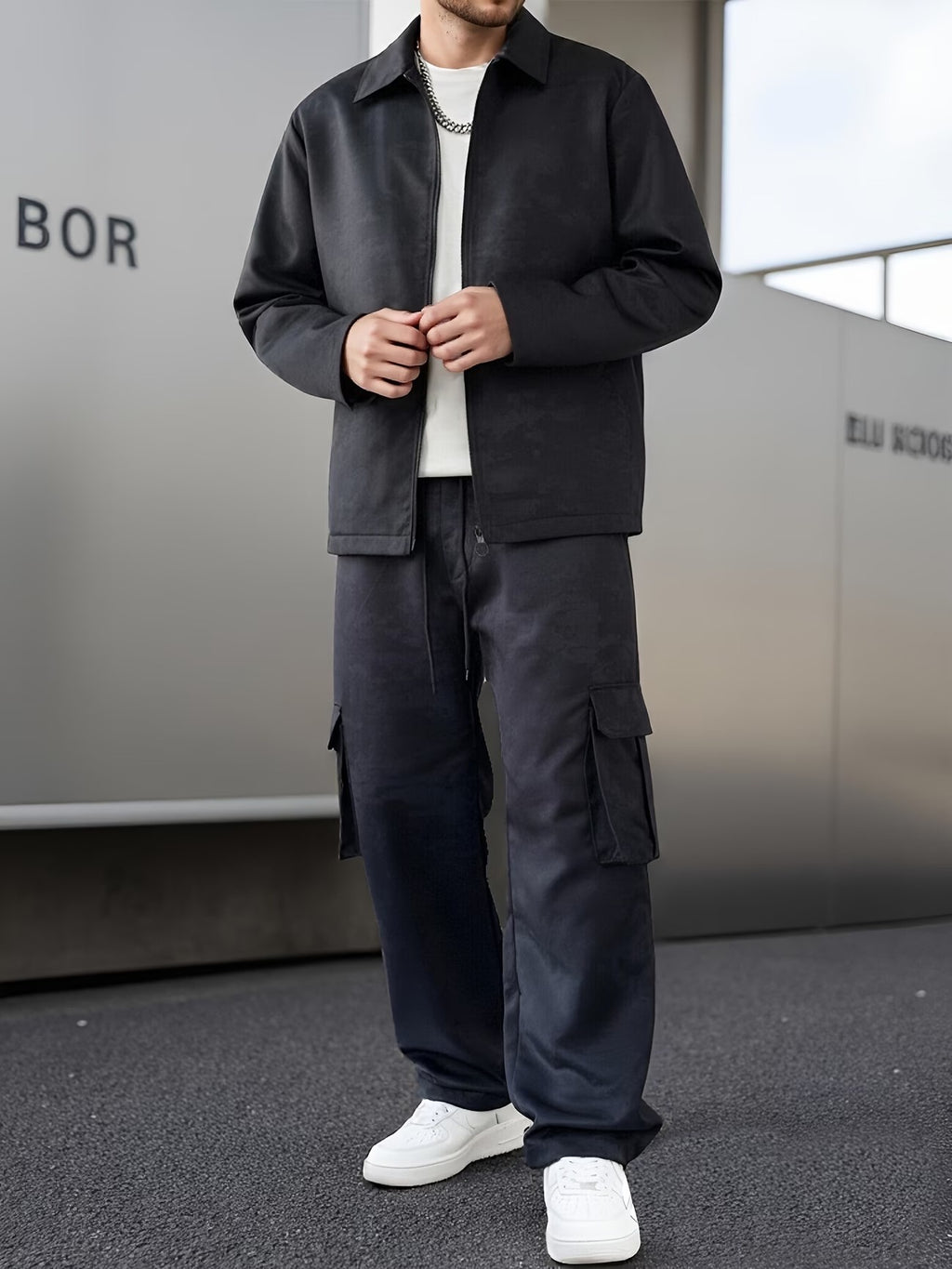 Ensemble homme veste et pantalon cargo