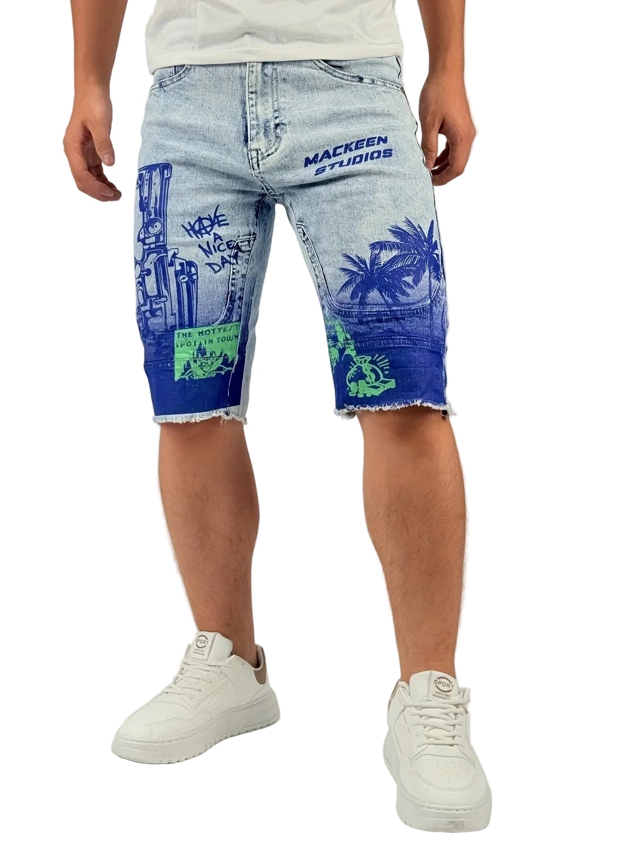 Short homme à imprimé graphique