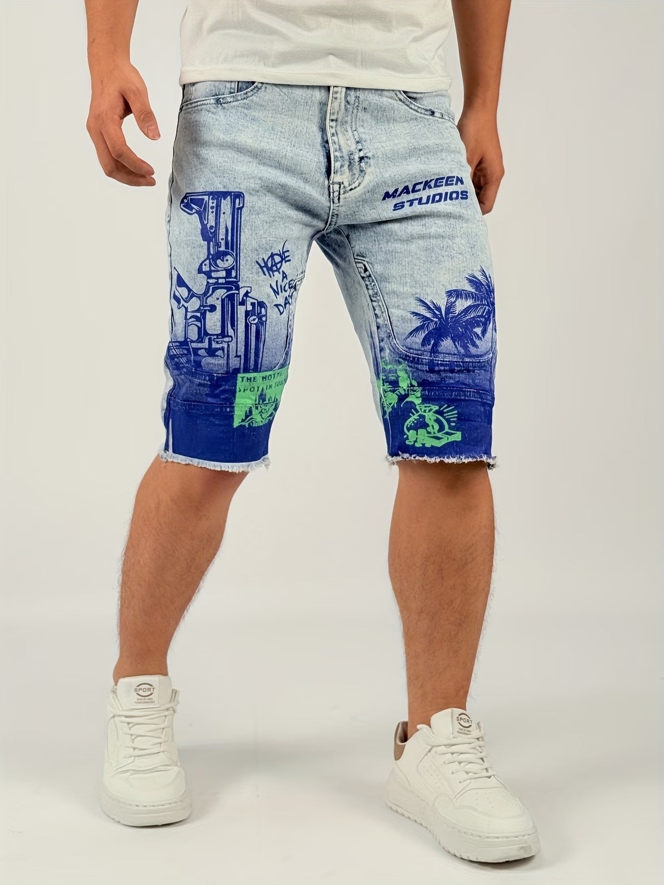 Short homme à imprimé graphique